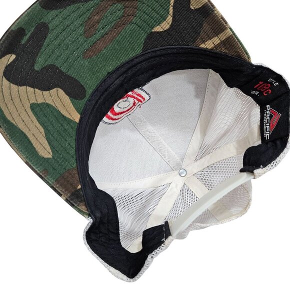 Atlanta Braves Camo Mesh Snapback Hat‎ Embroidered Red "A" Lettering Trucker - Picture 4 of 10